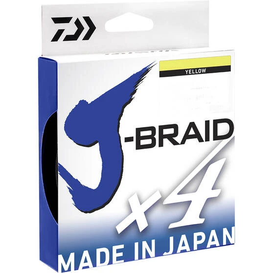 Daiwa J-Braid X4 Yellow Braid Line 135m 3 Daiwa J-Braid X4 Yellow Braid Line 135m